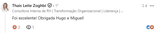 Depoimento de Thais Leite Zoghbi sobre a turma de Job Crafting