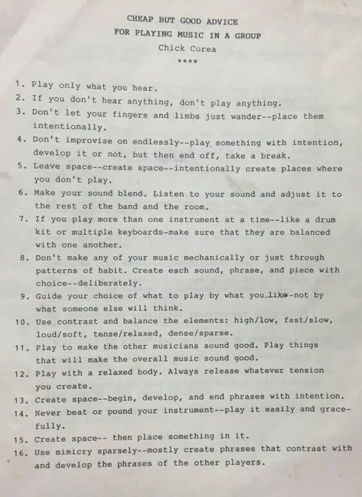 16 Dicas de um pianista de jazz para trabalhar em equipe.